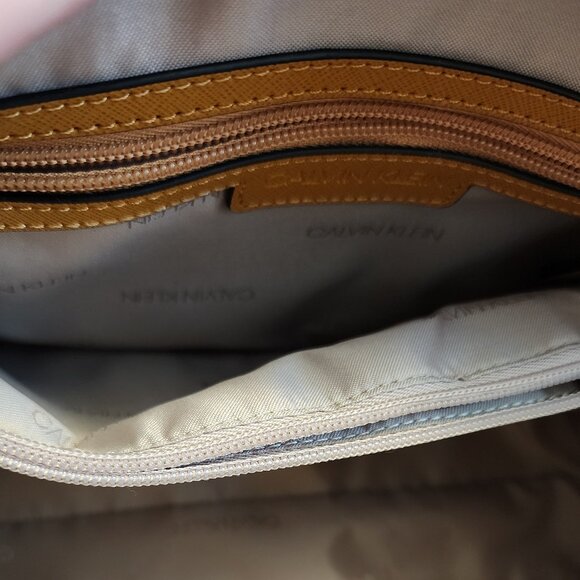 Calvin Klein Mustard Colored Satchel Purse - Picture 8 of 10